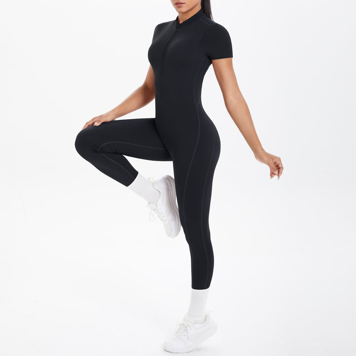 Luxury Bodycon Scrunch Jumpsuit For Yoga Dancers