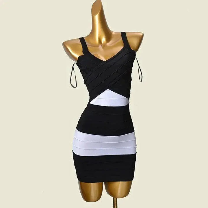 Bodycon Bandage Dress Sexy V Neck Knit Dress For Women