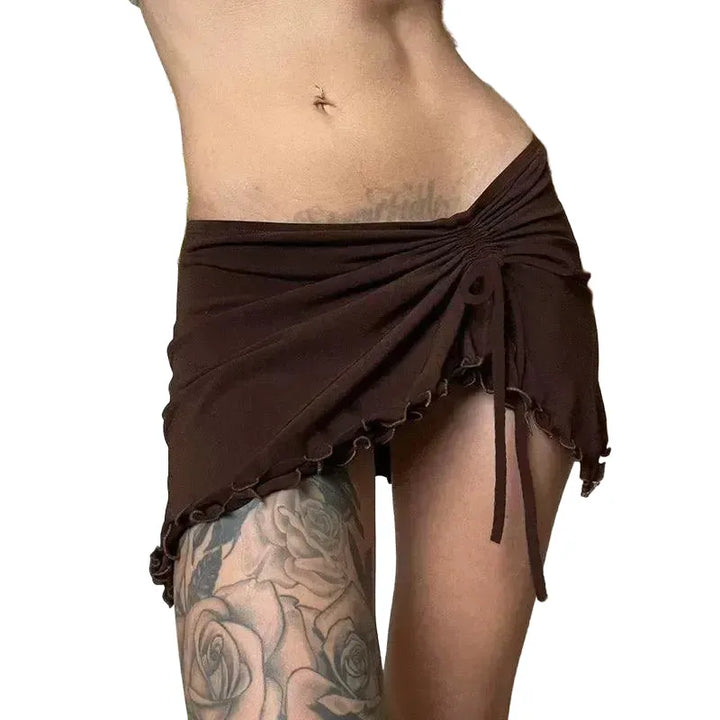 Retro Brown Bodycon Dress For Summer Street Style Elegance