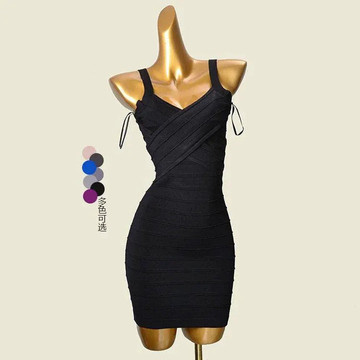 Bodycon Bandage Dress Sexy V Neck Knit Dress For Women