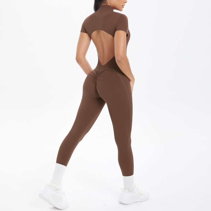 Luxury Bodycon Scrunch Jumpsuit For Yoga Dancers
