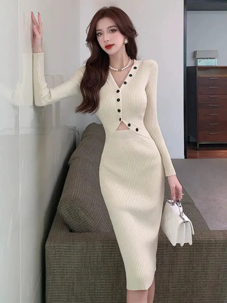 Sneaky Design Bodycon Dress Fake Two Piece Style Statement