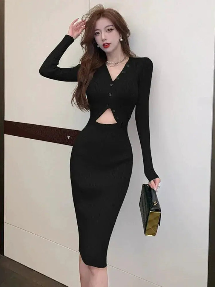 Sneaky Design Bodycon Dress Fake Two Piece Style Statement