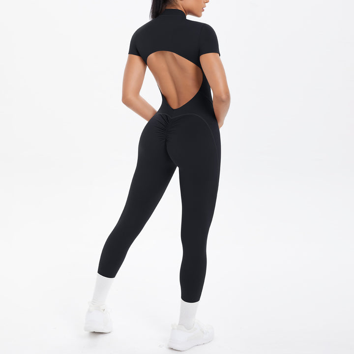 Luxury Bodycon Scrunch Jumpsuit For Yoga Dancers