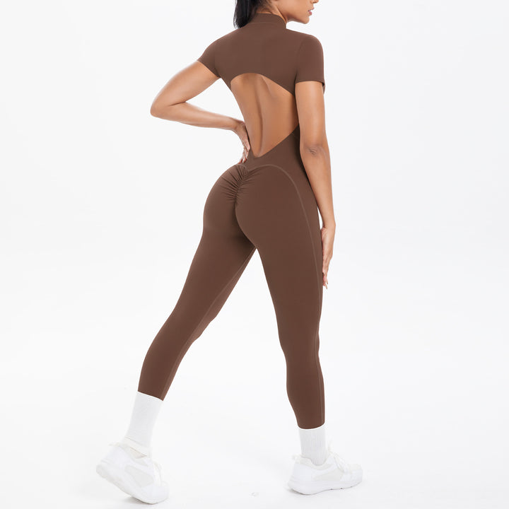 Luxury Bodycon Scrunch Jumpsuit For Yoga Dancers