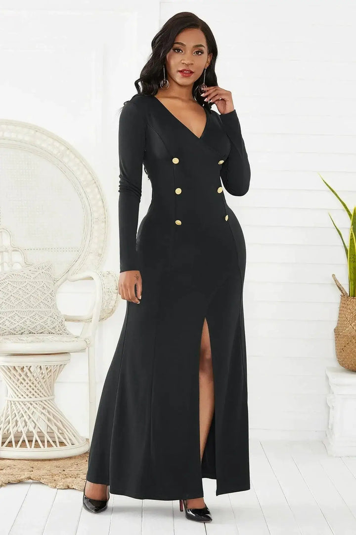 Glam V Neck Bodycon Dress For Women Party Club Outfit