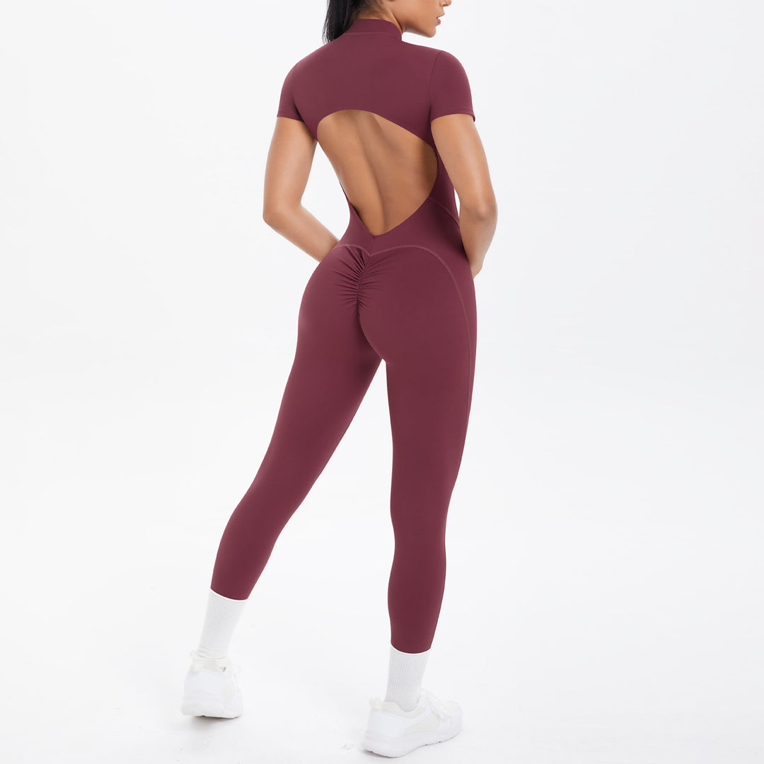 Luxury Bodycon Scrunch Jumpsuit For Yoga Dancers