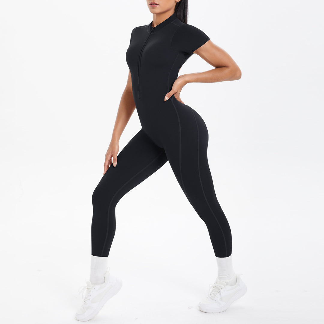 Luxury Bodycon Scrunch Jumpsuit For Yoga Dancers