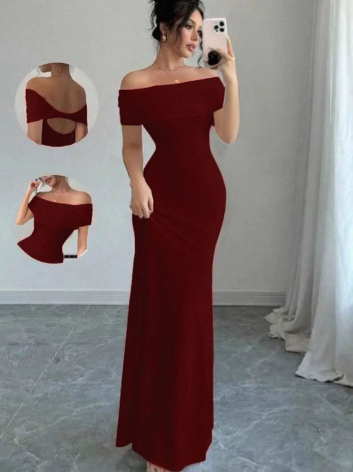Off Shoulder Bandage Midi Dress For Night Out