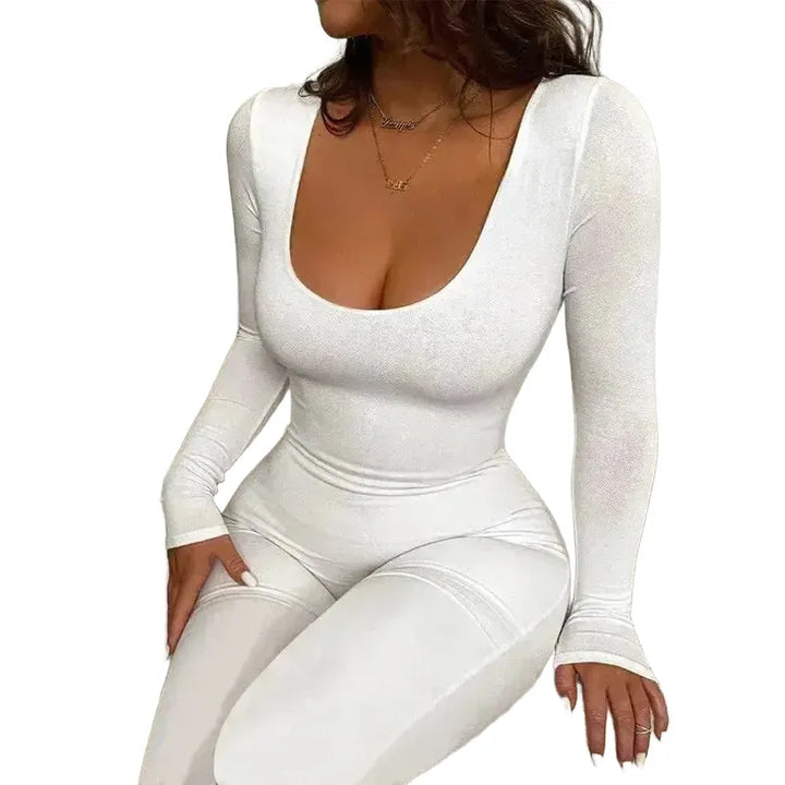 Dulzura Women 2024 Autumn Winter Long Sleeve Bodycon Streetwear Jumpsuit Overall One Piece Outfit Wholesale Items for Business