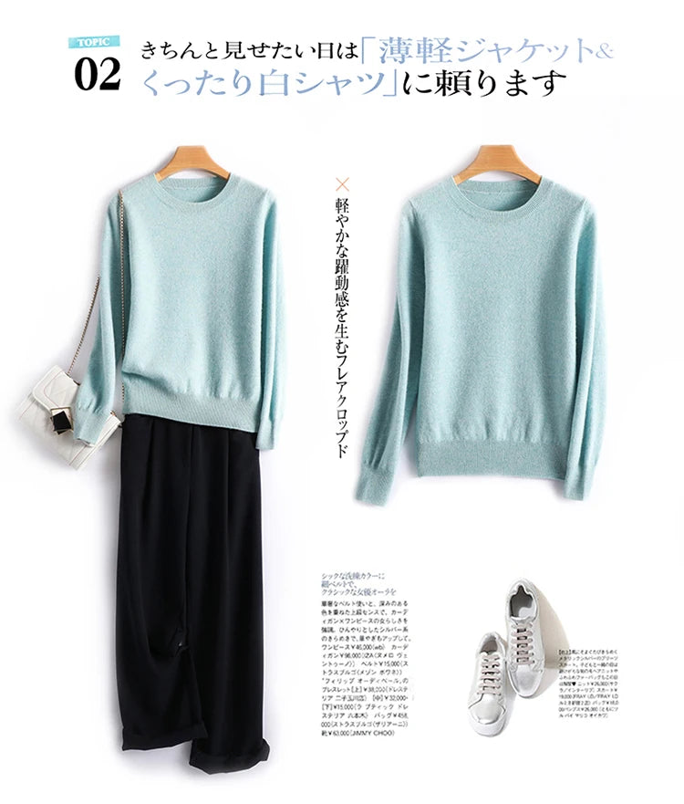 Exclusive Women 100 Pure Cashmere Crew Neck