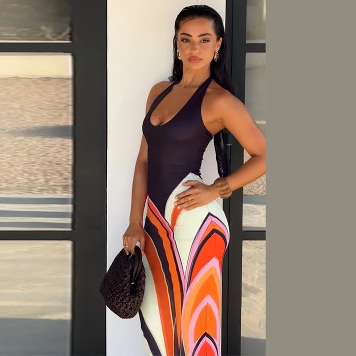 Elegant Sleeveless Maxi Dress For Summer Party