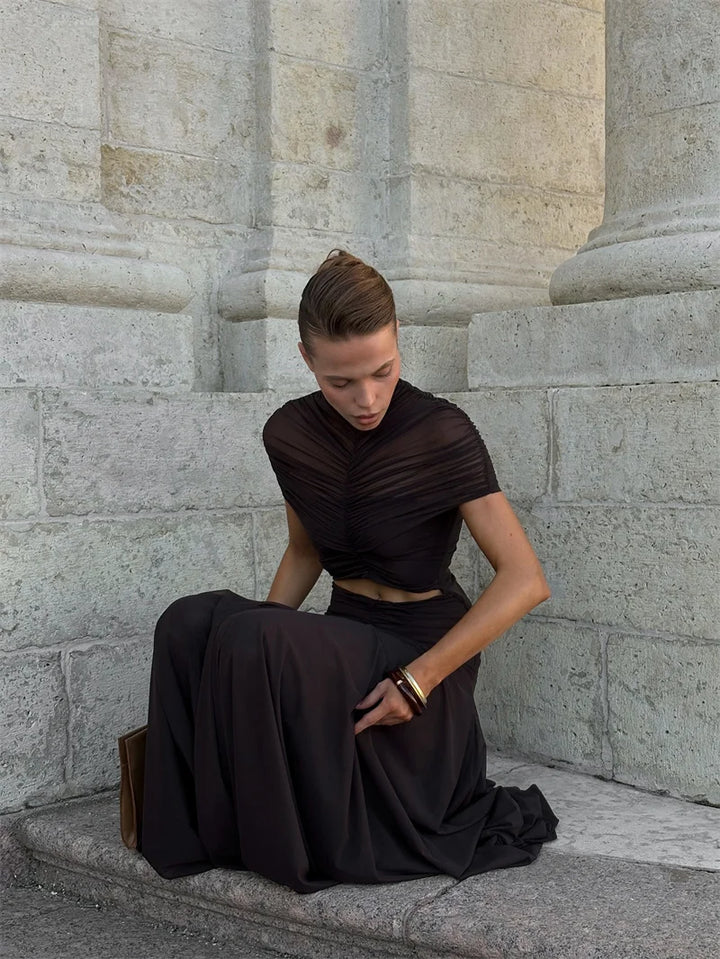 Premium Hollow A-line Evening Dress With Tailored