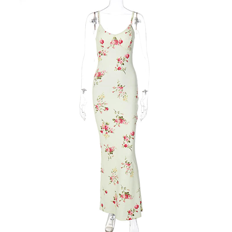 Excl Y2k Knitted Maxi Dress Polished Evening Silk