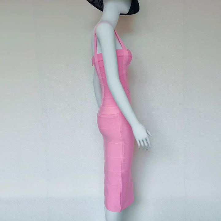 Beaukey Luxury Vintage Midi Bodycon Dress Limited