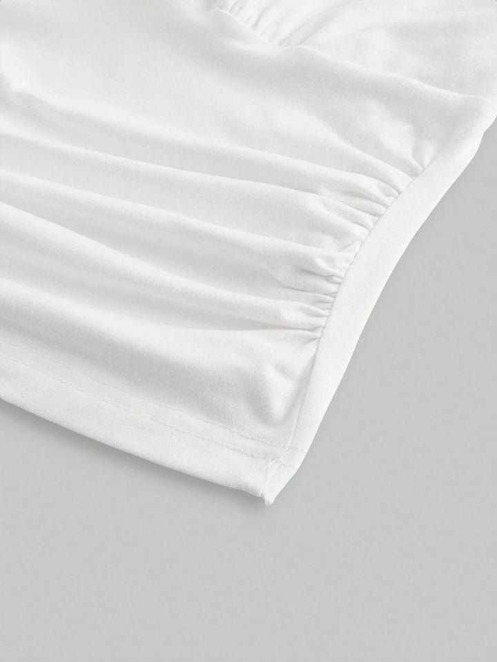 Soft Stretch Ruched Crop Top In Exclusive Fit
