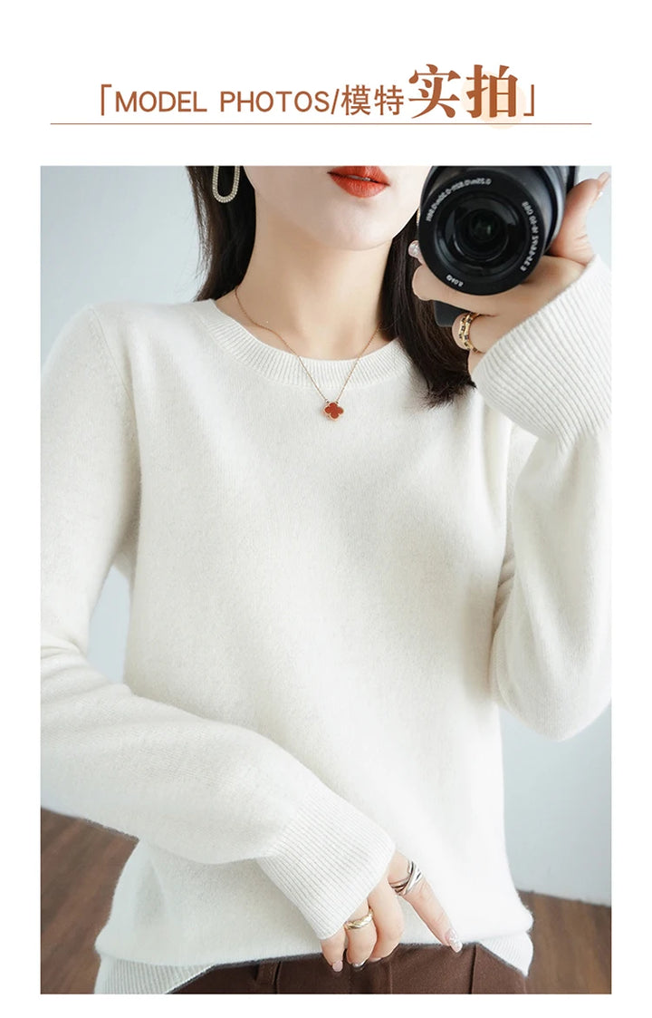 Exclusive Women 100 Pure Cashmere Crew Neck