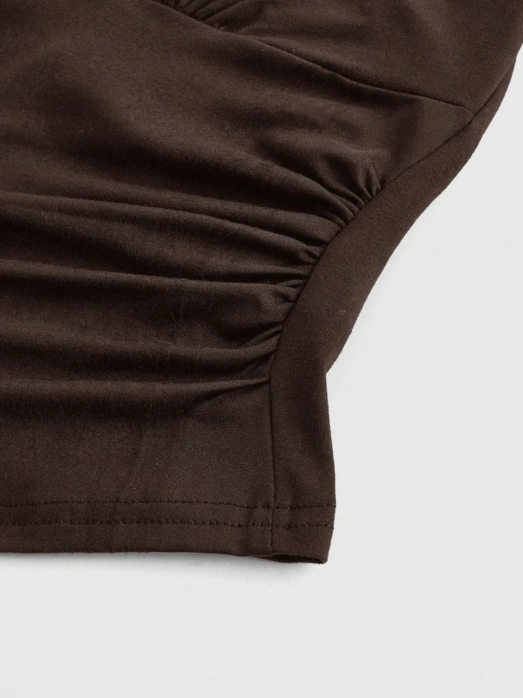 Soft Stretch Ruched Crop Top In Exclusive Fit