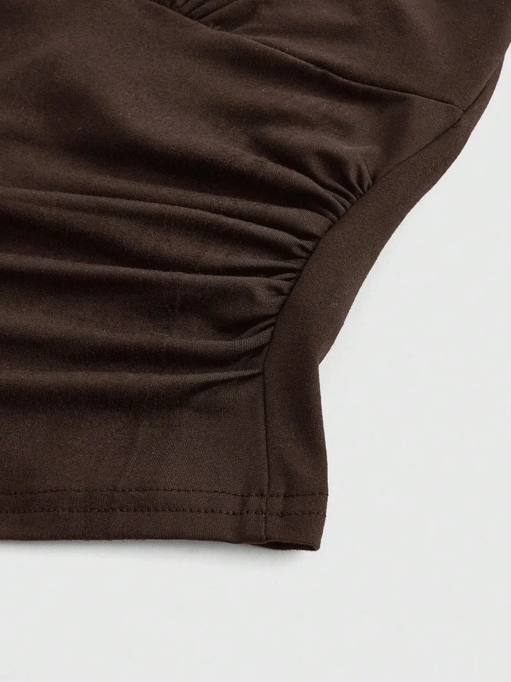 Soft Stretch Ruched Crop Top In Exclusive Fit