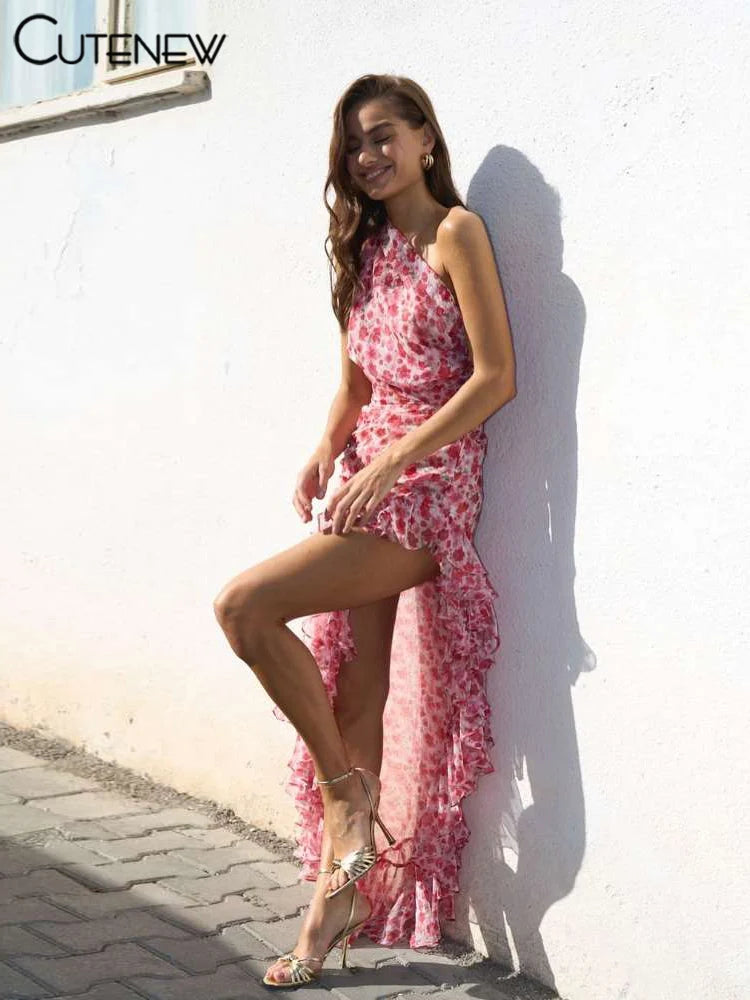 Cutenew Floral Midi Dress Luxe Edition For Summer