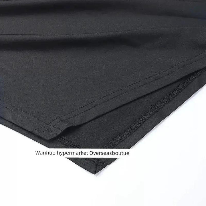 Split Spy Girl Strap Dress V Neck Lace Trim Slim Fit Slit - OurLum.com