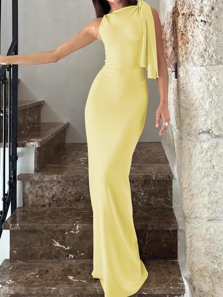 Hugcitar O Neck Sleeveless Patchwork Maxi Dress