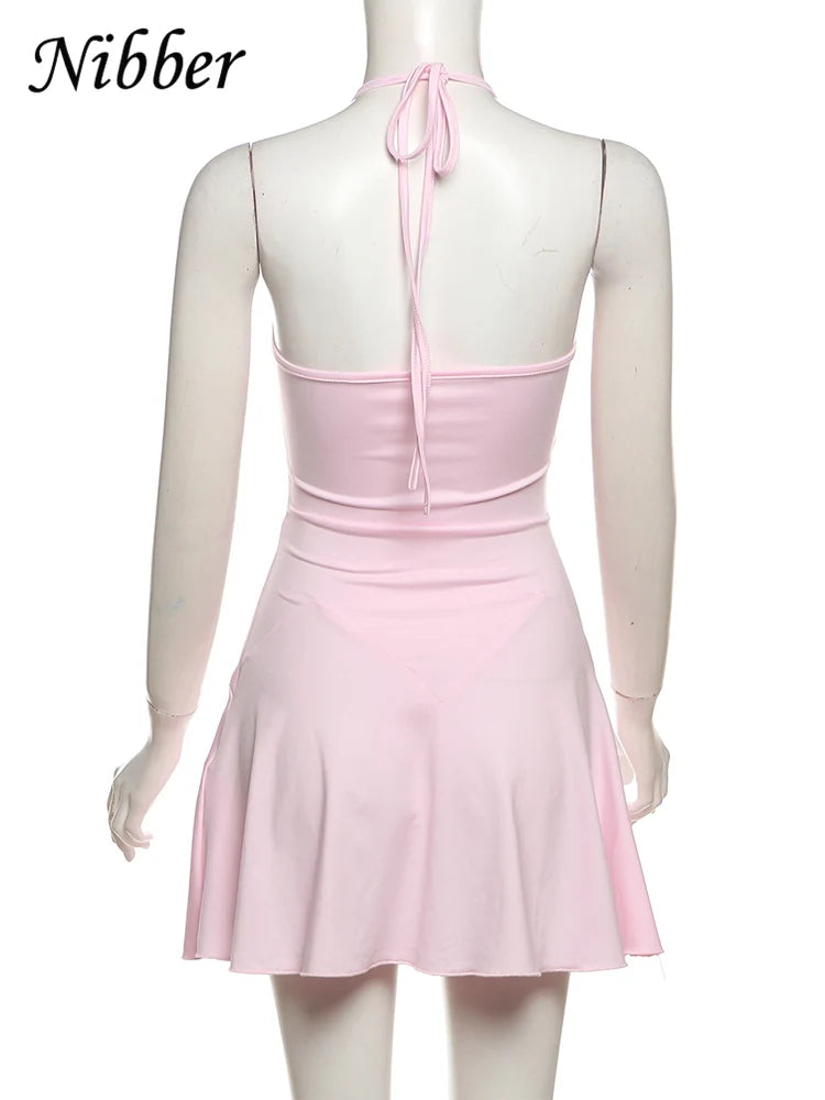 Exquisite Woven Ruffle V Neck Summer Bodycon Dress