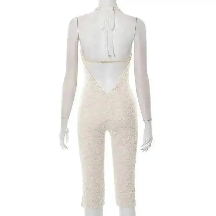Avrilyaan Women S V Neck Lace Jumpsuit Exclusive