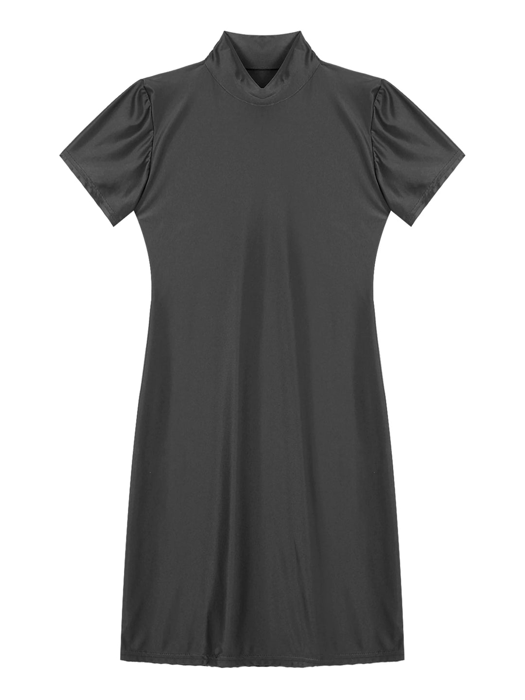 Oil Glossy Bodycon Mini Dress Women Sexy Clubwear