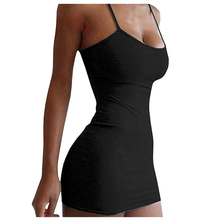 White Spaghetti Strap Bodycon Mini Dress Women