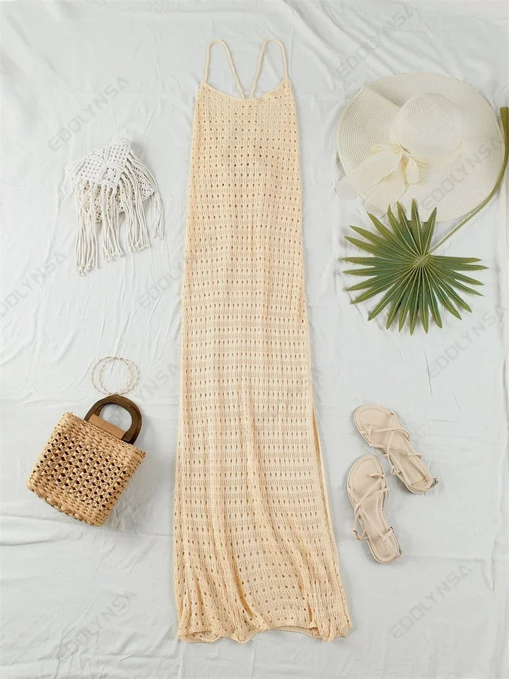 Luxury Edolynsa Knit Resort Maxi Dress With