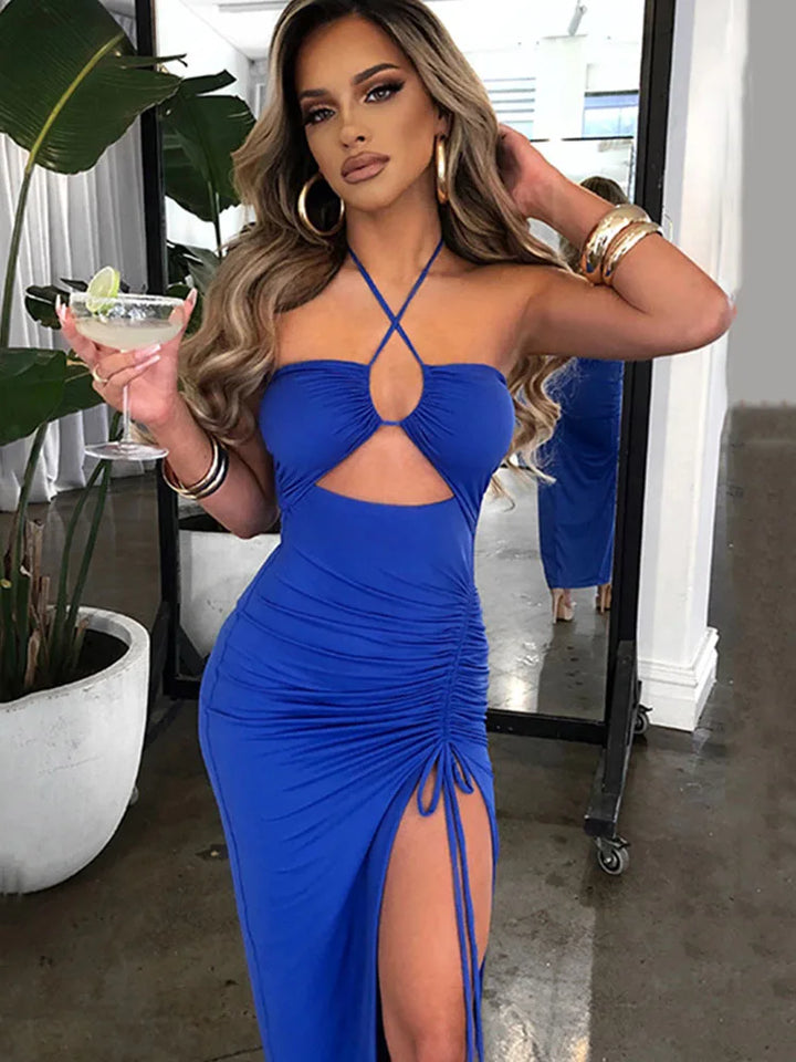 Backless Midi Bodycon Dress For Women Night Club