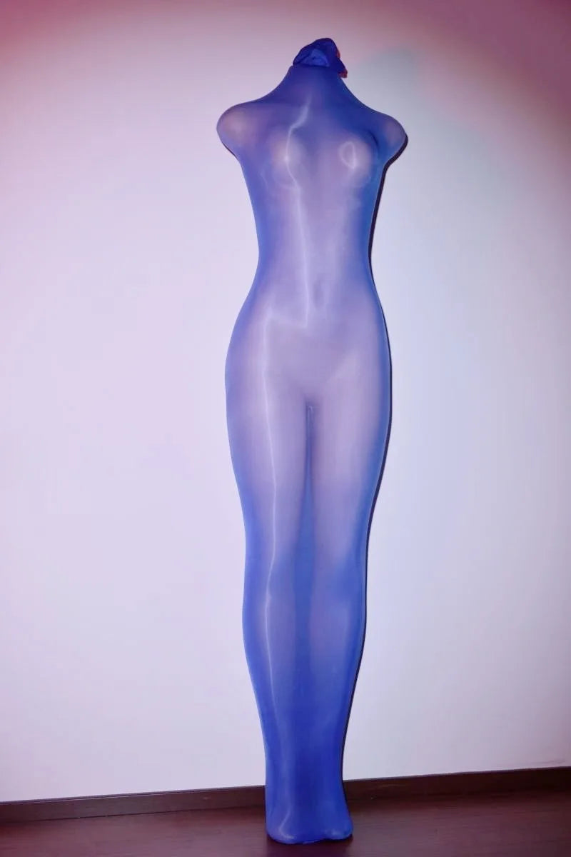 Glossy Bodysuit Sheer Tights Stockings Candy Color