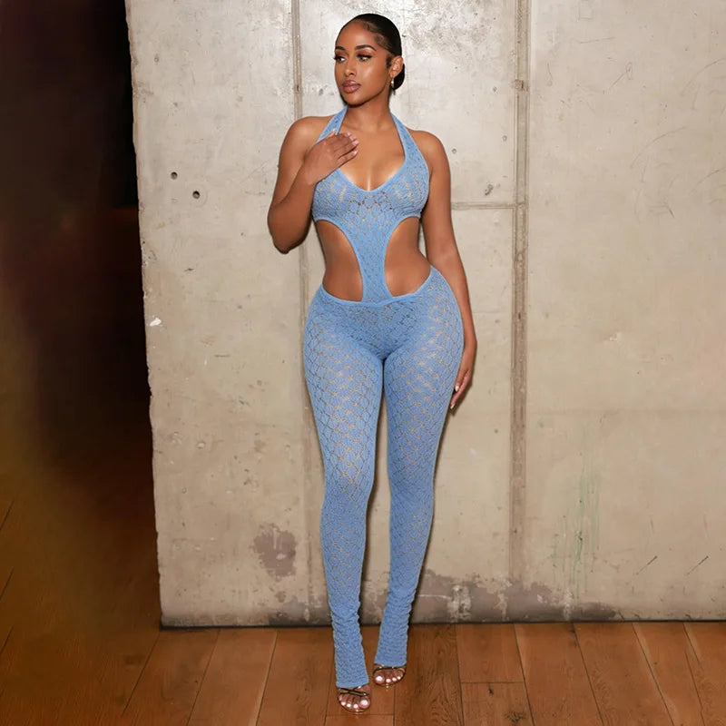 Signature Lace Jumpsuit With Exclusive Back Design