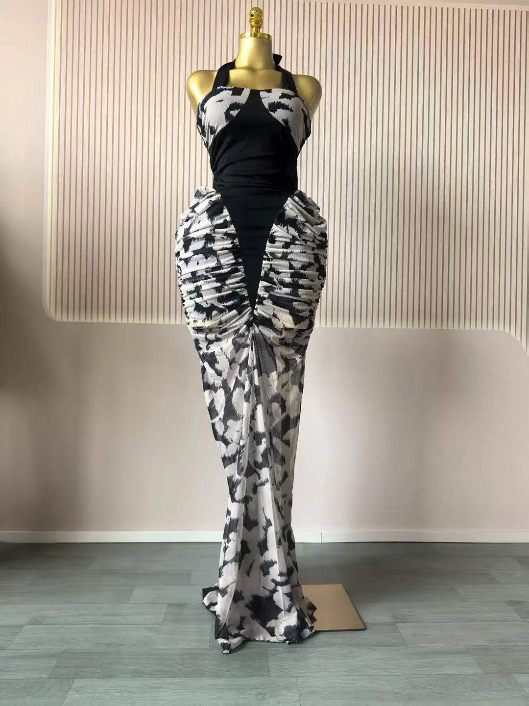 Women Signature Printed Long Dress Polyester