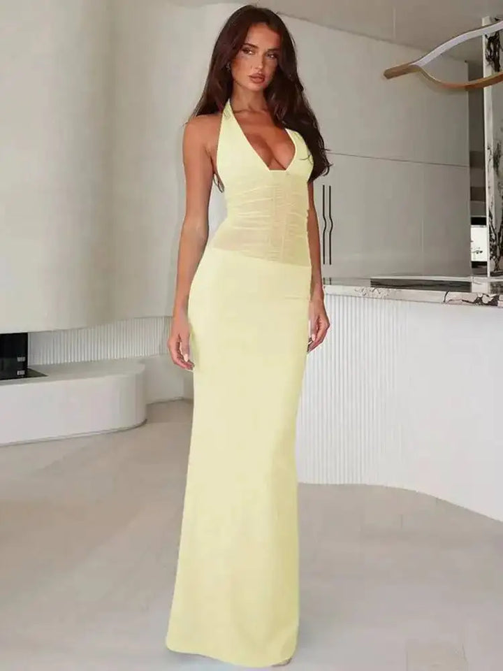 Elegant Backless Spaghetti Strap Party Dress