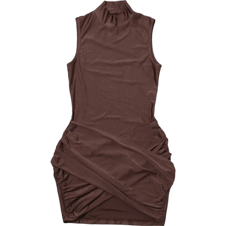 Elegant Ruffled Mini Dress For Evening Events