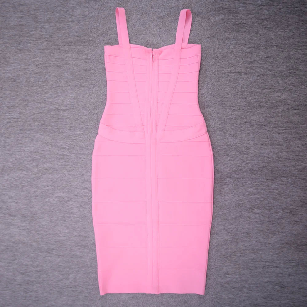 Beaukey Luxury Vintage Midi Bodycon Dress Limited