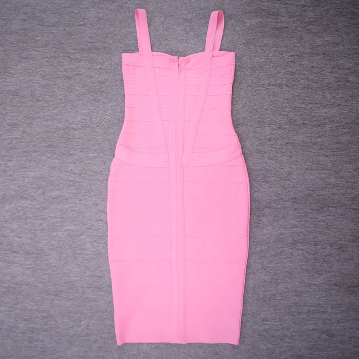 Beaukey Luxury Vintage Midi Bodycon Dress Limited
