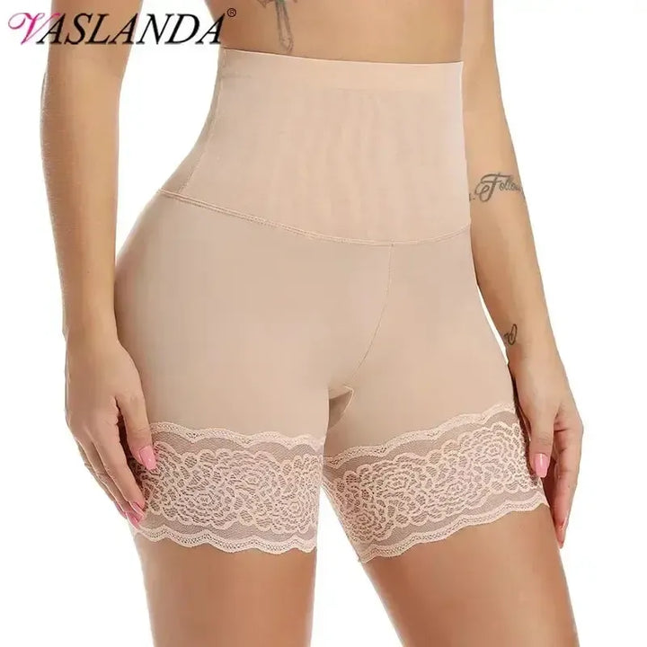 Lace High Waist Shapewear Boyshorts for Tummy Control