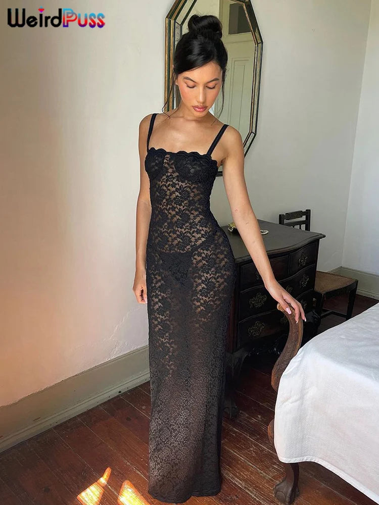 Buy Our Exclusive Black Lace Maxi Dress For Summer