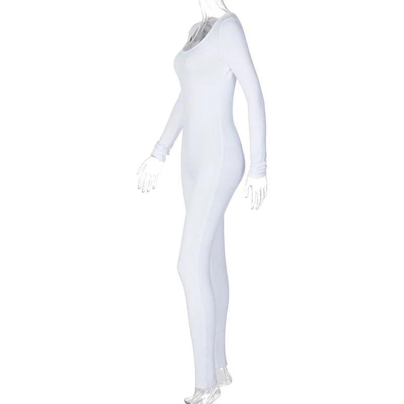 Slim Long Sleeve Knitted Jumpsuit For Women