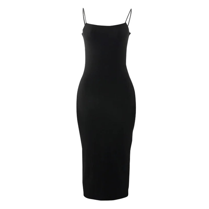 Elegant Sleeveless Backless Ankle Bodycon Dress