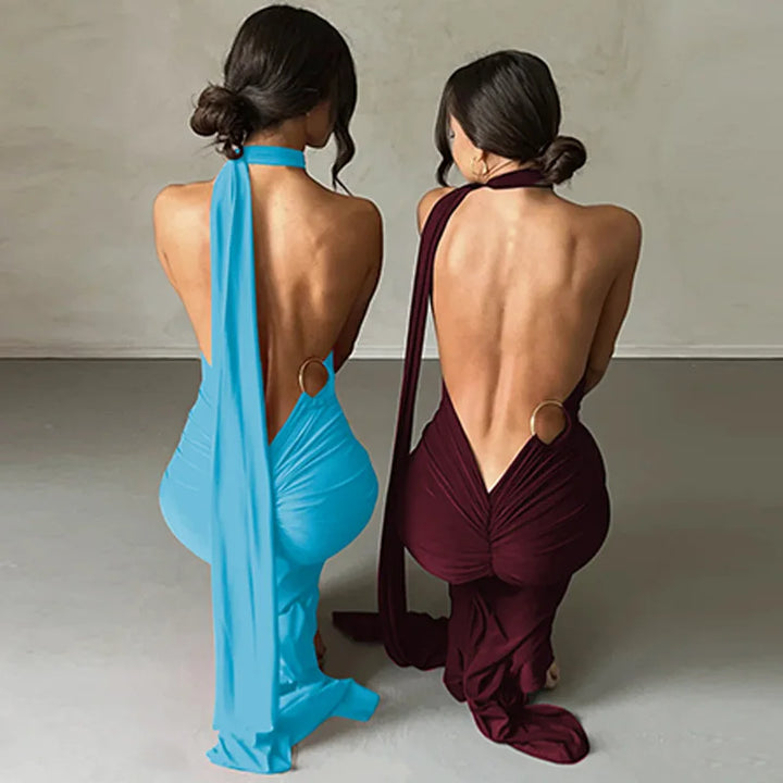 Todoblack Neon Y2K Signature Bodycon Maxi Dress