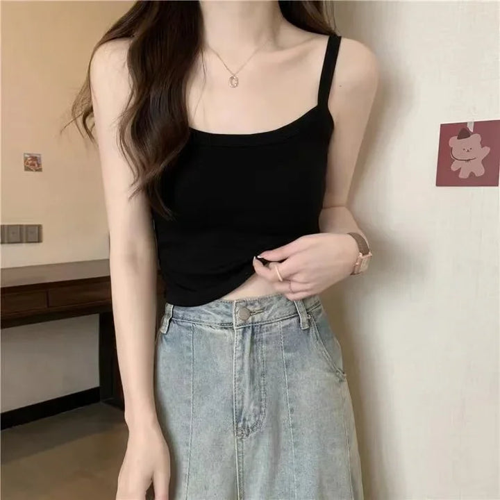 Premium Knitted Cotton Crop Top Women