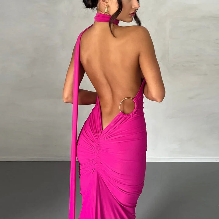 Todoblack Neon Y2K Signature Bodycon Maxi Dress