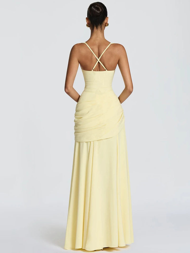 Mozision Strapless Backless Sexy Maxi Dress Women