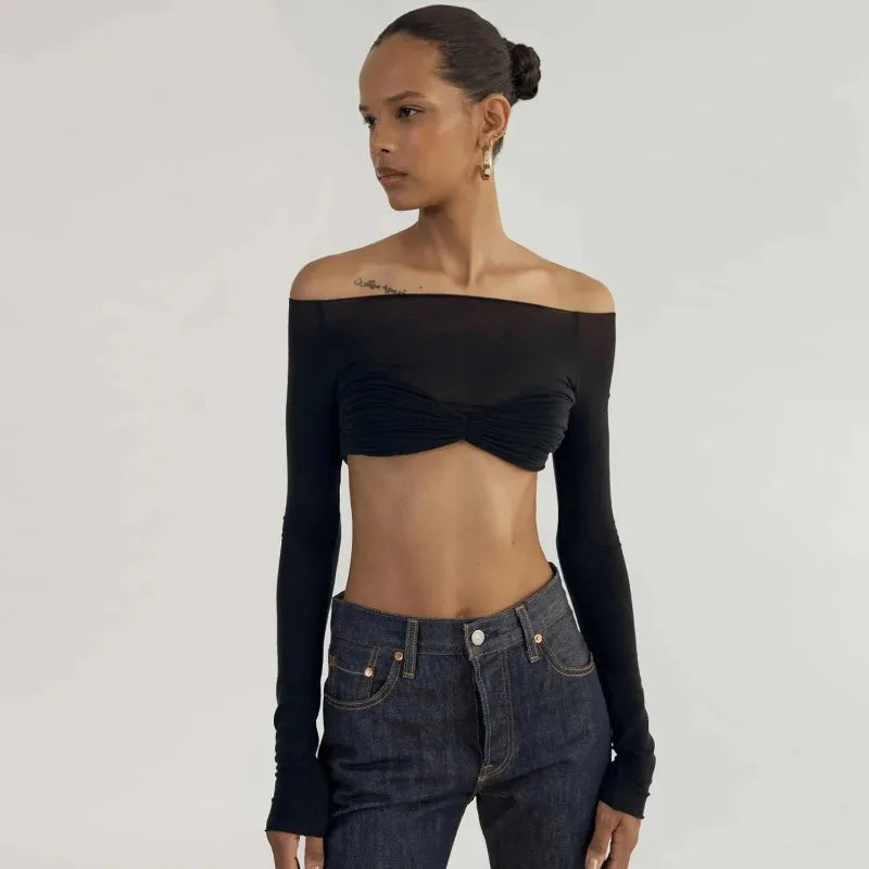 Tornova Mesh Bodysuit With Exquisite Twist Back