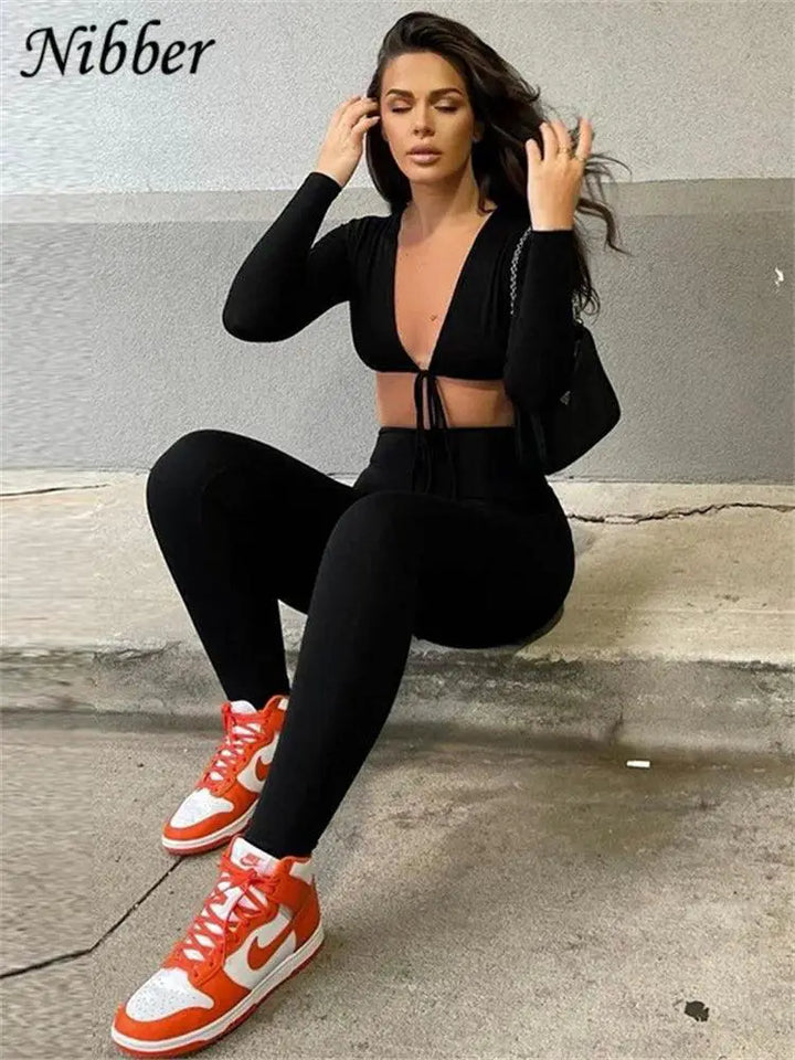 Sultry Vixen V Neck Bodycon Jumpsuit For Elegant Women