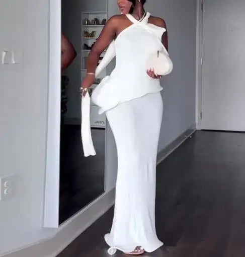 Elegant Women Backless Summer Sleeveless SlimFit Long Dress